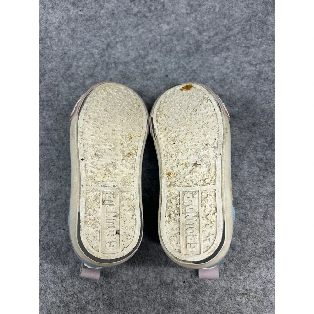 Ground Up Unisex Bluey Low Top Sneaker 10 Pink Blue Glitter Character Charm
